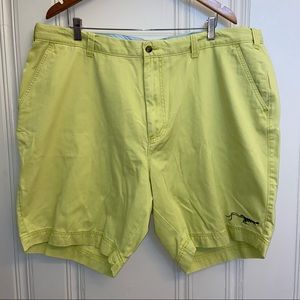 True Flies Lime Yellow Chino Shorts